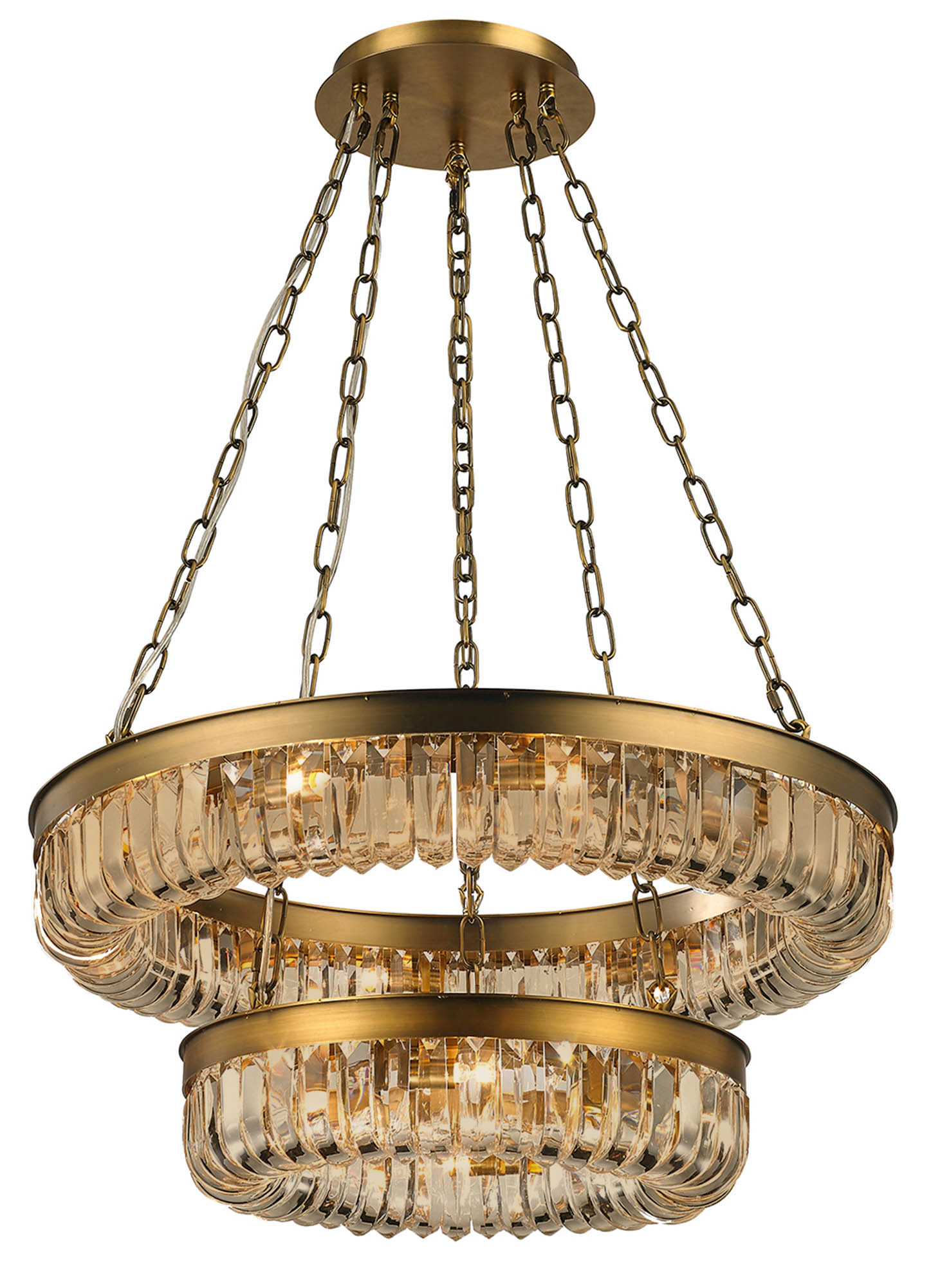 Special Crystal Ceiling Lights Inspired Ringed & Square Crystal Fittings